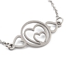 Non-Tarnish Stainless Steel Cable Chain Link Bracelets for Women Men STAS-Z061-01P-11-2