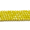 Opaque Solid Color Electroplate Glass Beads Strands GLAA-F029-P4mm-C05-1