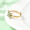 304 Stainless Steel Cubic Zirconia Finger Rings RJEW-C169-01G-5