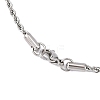 304 Stainless Steel Rope Chain Necklaces STAS-M174-014P-B-3
