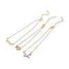 3Pcs Alloy Rhinestones Anklets LS-AJEW-S083-01G-08-2