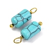 Synthetic Turquoise Cloumn Pendants STAS-H221-04G-07-2