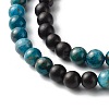 Wood Beads Pendant Necklace for Men Women NJEW-JN03663-5
