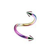 316L Surgical Stainless Steel Spiral Lip Rings with Spikes for Woman Men WGF7124-01-1