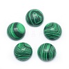 Synthetic Malachite Cabochons G-P393-R49-6MM-1