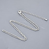Long-Lasting Plated Brass Rolo Chain Necklaces NJEW-K112-10S-NF-2