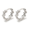 Brass Hoop Earrings EJEW-L211-010F-P-1