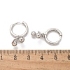 Brass Cubic Zirconia Hoop Earrings EJEW-Q015-01P-B-3