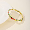 Fashionable Casual Retro Alloy Enamel Hinged Bangles for Women DG9304-3-1