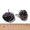 Natural Amethyst Copper Wire Wrapped Pendants G-K338-06P-03-3