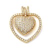 Brass Micro Pave Cubic Zirconia Pendants KK-Q772-08G-1