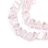 Electroplate Transparent Glass Beads Strands EGLA-Q139-01A-A07-3