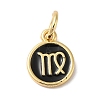 Real 18K Gold Plated Brass Enamel Charms KK-L216-001G-L-2