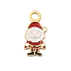 Christmas 304 Stainless Steel Enamel Pendants STAS-I356-02G-01-1