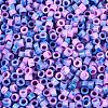 Opaque Picasso Cylinder Glass Beads SEED-Q039-06A-06-3