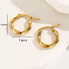 Fashionable Stainless Steel Twist Hoop Earrings RQ5508-5