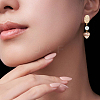 10Pcs Rack Plating Brass Stud Earring Findings KK-CN0003-34-5