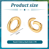 2Pcs 2 Colors 925 Sterling Silver Spring Gate Rings FIND-PH0022-62-2