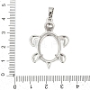 Brass Pendant Cabochon Settings KK-S521-16A-P-3