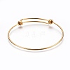 304 Stainless Steel Bangles BJEW-F357-01G-3