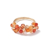 Natural Carnelian Finger Rings RJEW-TA00198-01-2