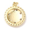 Brass Micro Pave Cubic Zirconia Pendants KK-Q775-20G-2
