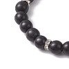 Synthetic Turquoise Beaded Stretch Bracelets for Women BJEW-JB12288-01-4