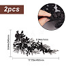 Flower Pattern Polyester Embroidered Lace Appliques DIY-WH0308-278C-2