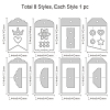 8Pcs 8 Styles Carbon Steel Cutting Dies Stencils DIY-WH0309-914-6