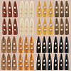 64Pcs 8 Colors 2-Hole Wood Buttons WOOD-GF0002-35B-7