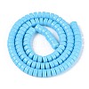 Opaque Solid Color Glass Beads Strands GLAA-N026-3x6mm-15-2