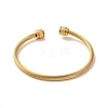 Ion Plating(IP) 304 Stainless Steel Cuff Bangles BJEW-P310-01G-2
