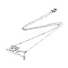 Non-Tarnish 201 Stainless Steel Bunny Pendant Necklaces LS-NJEW-T009-JN027-1-40-2