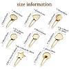 8Pcs 8 Styles Alloy Alligator Hair Clip Finding PHAR-CJ0001-03-2