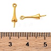 Brass Bead Cap Bails KK-G502-17B-G-3