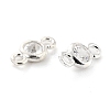 925 Sterling Silver Micro Pave Clear Cubic Zirconia Links Connectors STER-Z001-009S-3