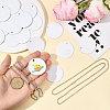 45Pcs Blank Double-sided Heat Transfer Aluminium Pendants DIY-SP0006-29A-4
