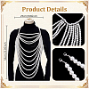 Imitation Pearl White Round Beaded Multi-Layered Shoulder Body Chains for Women AJEW-WH0816-461P-2