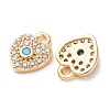 Brass Micro Pave Cubic Zirconia Charms CU-K002-01D-01-3