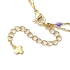 304 Stainless Steel & Brass Chain Anklets AJEW-AN00629-05-4