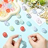 100Pcs Luminous Transparent Acrylic Bead Caps TACR-CJ0001-76-5