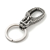 Tibetan Style 316 Surgical Stainless Steel Fittings with 304 Stainless Steel Key Ring FIND-Q101-09AS-04-2