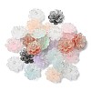 Flower Resin Cabochons with Golden Glitter Powder CRES-Q006-07A-2