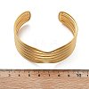 304 Stainless Steel Cuff Bangles BJEW-B108-13G-5