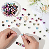 300Pcs Matte Rondelle Spray Painted Acrylic European Beads OACR-PA0001-74-3