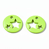 Spray Painted Brass Charms KK-Q252-003I-2