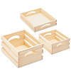 Wooden Storage Wood Nesting Crates CON-WH0092-51-8