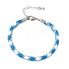 Braided Round Polyester Cord Bracelet Makings FB-CBAEDA0-01P-32-1