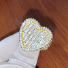 Brass Micro Pave Clear Cubic Zirconia Finger Rings for Women FS-WG571C7-01-2