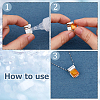  24Pcs 3 Style Brass Glue-on Flat Pad Bails KK-HS0014-95-4